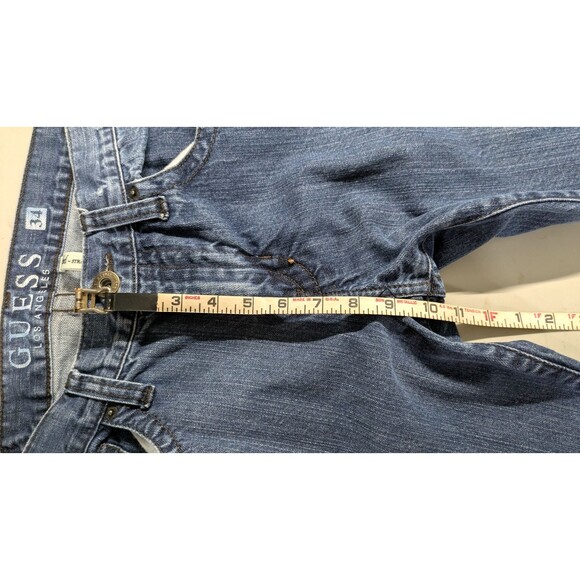 Guess Jeans Mens 34x32 Blue Rebel Straight Leg Denim Pants - Picture 5 of 7